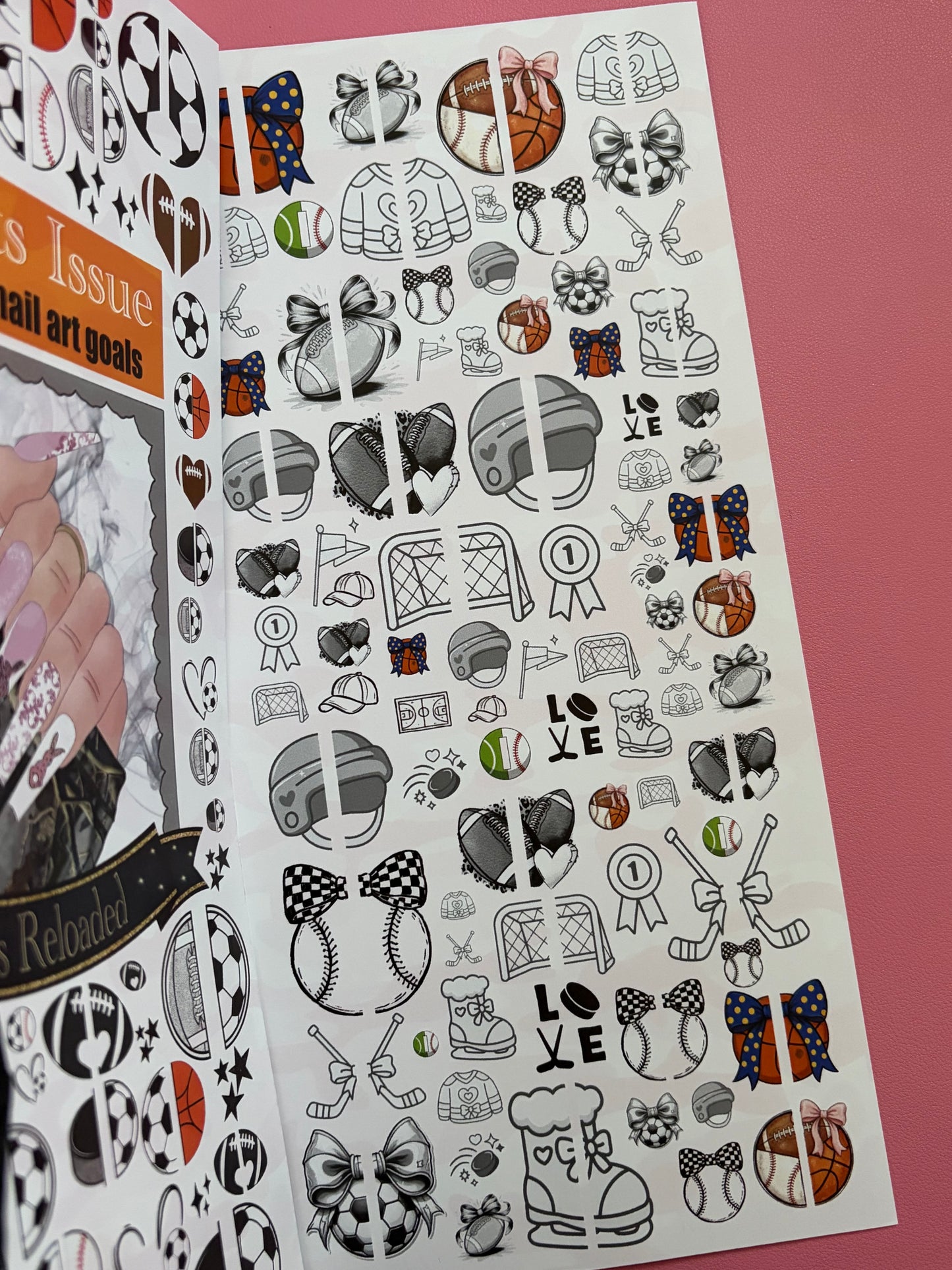 Sports issue - scoring nail art goals