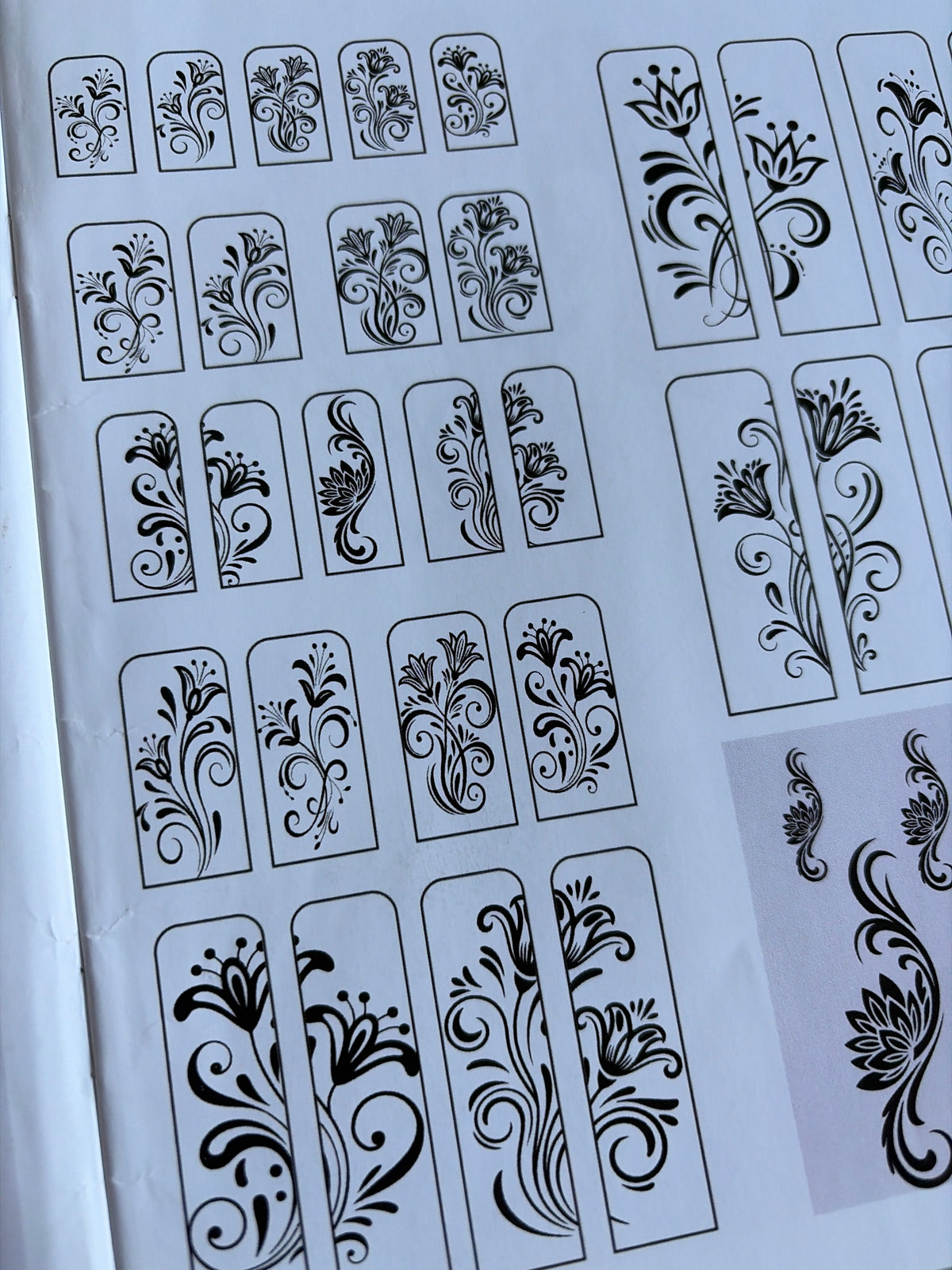 Decal Garden (floral and swirl designs)